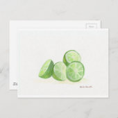 Limones Fruchtdesign Postkarte (Vorne/Hinten)