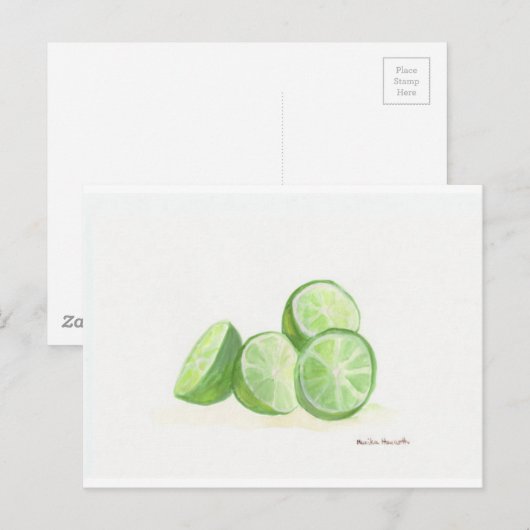 Limones Fruchtdesign Postkarte (Vorne/Hinten)