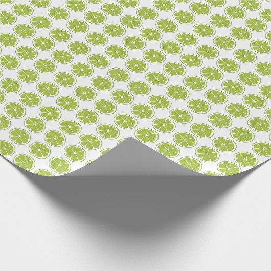 Limones Fruchtgrün Limones Muster Geschenkpapier (Ecke)