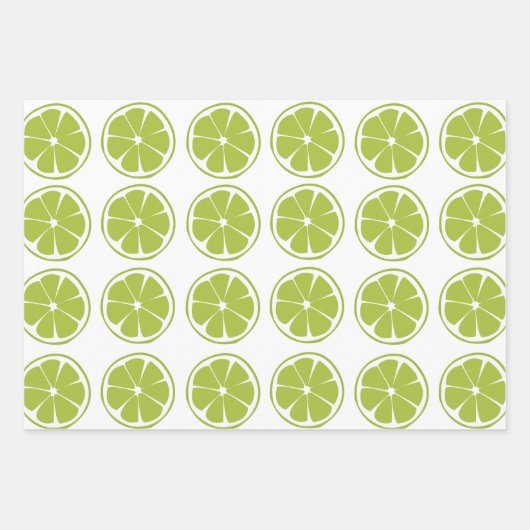 Limones Fruchtgrün Limones Muster Geschenkpapier Set (Vorderseite 2)