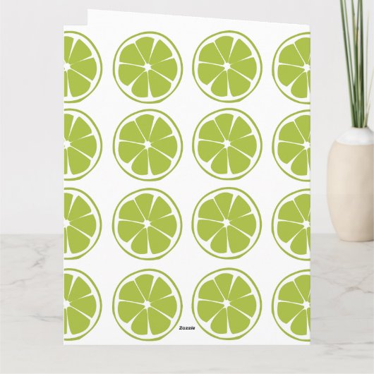 Limones Fruchtgrün Limones Muster Karte (Rückseite)