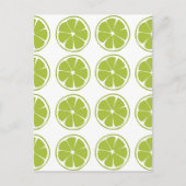 Limones Fruchtgrün Limones Muster Postkarte (Vorderseite)