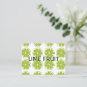 Limones Fruchtgrün Limones Muster Visitenkarte (Stehend Vorderseite)