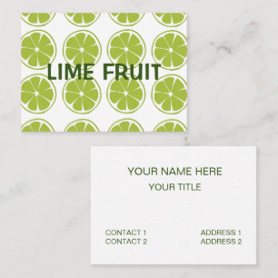 Limones Fruchtgrün Limones Muster Visitenkarte