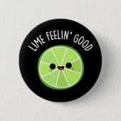 Limones Gefühl Gutes Funny Citrus Limon Puppe Dark Button (Vorderseite)