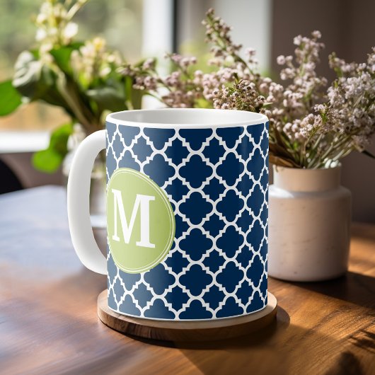 Limones geometrisches Muster für ein Monogramm Kaffeetasse