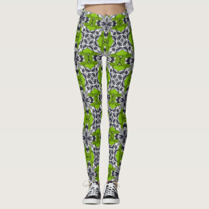 Limones Graue und weiße Wiederholmuster Leggings