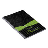 Limones, graues, schwarz gestreiftes Notebook Notizblock (Rechte Seite)