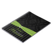 Limones, graues, schwarz gestreiftes Notebook Notizblock (Linke Seite)