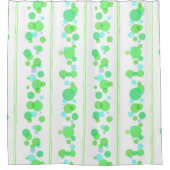 Limones Grün, Aqua und blaue Blasen Duschvorhang (Vorderseite)