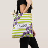 Limones Grün Stripes lila Tasche (Von Nahem)