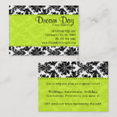 Limones Grün und Damast Visitenkarte (Vorne/Hinten)