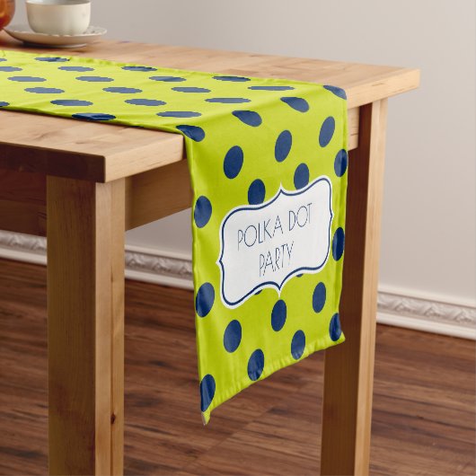 Limones Grün und Marine-Blau personalisiert Kurzer Tischläufer (Beispiel)