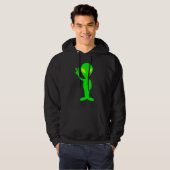 Limones grünes alien, das Friedenszeichen-Shirt Hoodie (Vorne ganz)