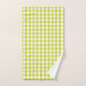 Limones grünes Gingham-Karo-Muster Badhandtuch Set (Handtuch)