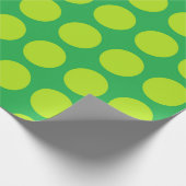 Limones grünes Polka-Punkt-Grün Geschenkpapier (Ecke)