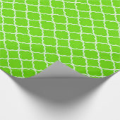 Limones grünes Quaterfoil Geschenkpapier (Ecke)