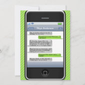 Limones Grünes/Schwarz-intelligentes Einladung (Vorderseite)