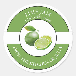 Limones Jam-Label Runder Aufkleber