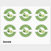 Limones Jam-Label Runder Aufkleber (Blatt)