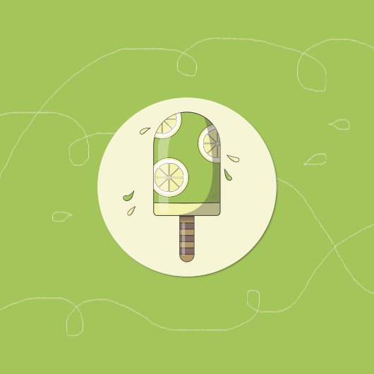 Limones Lemon Ice Creme Bar Runder Aufkleber