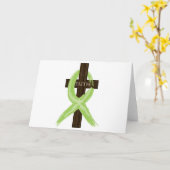 Limones Lymphom-Bewusstseinsband auf Kreuz Karte (Gelbe Blume)