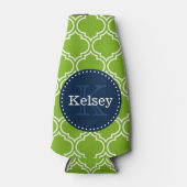 Limones marokkanisches Tile-Muster-Monogramm Flaschenkühler (Vorderseite)