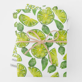 Limones Packpapier. Benutzerdefiniertes Papier. Ge Geschenkpapier Set