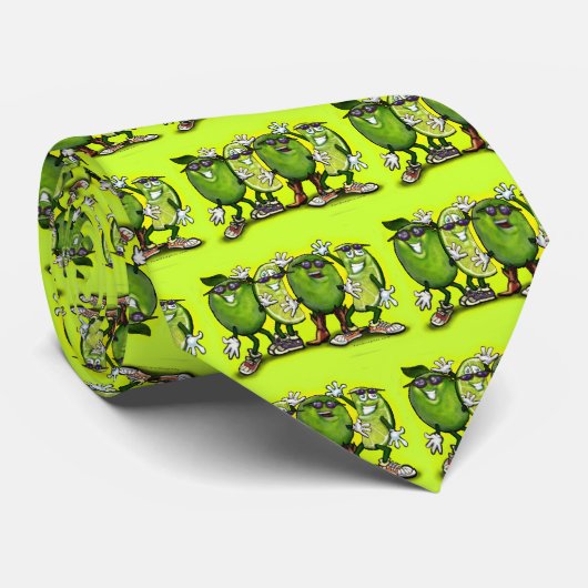 Limones Party Krawatte (Gerollt)