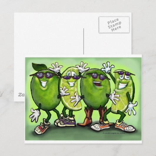 Limones Party Postkarte (Vorne/Hinten)