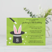 Limones Peekaboo-Kaninchen-kundenspezifisches Einladung (Stehend Vorderseite)