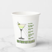 Limones Pie Martini Cocktail Recia Pappbecher (Vorderseite)