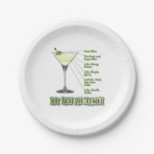 Limones Pie Martini Cocktail Recia Pappteller (Vorderseite)