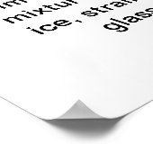 Limones Pie Martini Cocktail Recia Poster (Ecke)