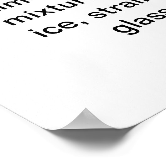 Limones Pie Martini Cocktail Recia Poster (Ecke)