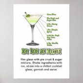 Limones Pie Martini Cocktail Recia Poster (Vorne)