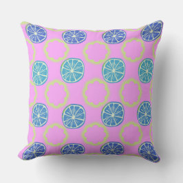 Limones Pillow Limon Pattern Fruit Citrus Dekorati Kissen