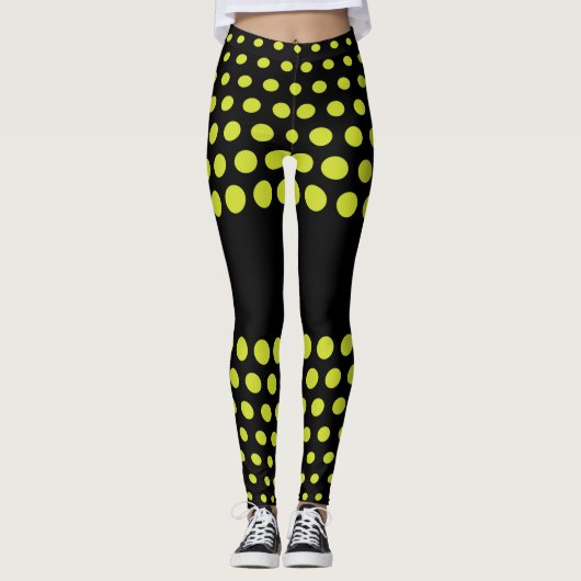 Limones Polka Dot Muster Leggings (Vorderseite)