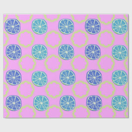 Limones Print Citrus Fruchtmuster Tapete Geschenkpapier