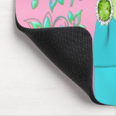 Limones, rosa und blaues Blumenpastellmousepad Mousepad (Ecke)