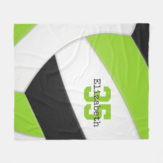 Limones Schwarzweiß-Gürtelvolleyball personalisier Fleecedecke (Vorderseite (Horizontal))