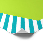 Limones und Aquamarines Elephant Kinderzimmer Post Poster (Ecke)