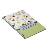 Limones und Cocoa Doodled Hearts-Notebook Notizblock (Rechte Seite)