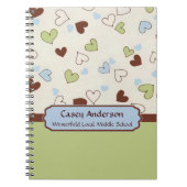 Limones und Cocoa Doodled Hearts-Notebook Notizblock (Vorderseite)