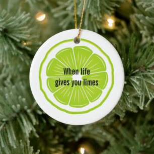 Limones und Margarita-Design Keramik Ornament