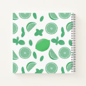 Limones und mintenförmiges botanisches Notebook Notizblock (Rückseite)