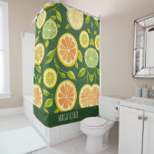 Limones Zitrusgrün-Aquarellmuster Duschvorhang (Beispiel)