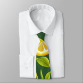 Limones Zitrusgrün-Aquarellmuster Krawatte (Gebunden)