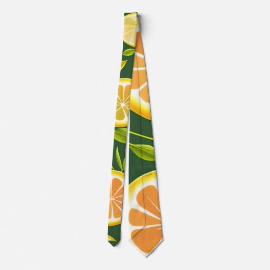 Limones Zitrusgrün-Aquarellmuster Krawatte (Rückseite)