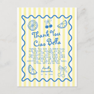 Limonien Italienische Whimsical Doodle Brautparty Postkarte